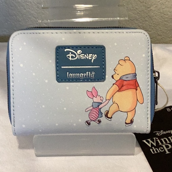 Winnie the Pooh Ice Skating Snow Globe Loungefly Wallet - Picture 2 of 3